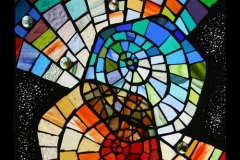 Venn Diagram. Stained glass mosaic.