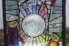 Detail - Town Centre - stained glass mosaic sculpture