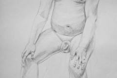 Life Drawing - seated male figure
