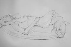 Life Drawing - reclining female figure