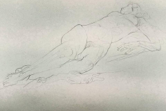 Life Drawing - reclining female figure