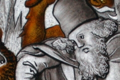 Detail of a replica 16th century painted glass roundel
