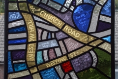 I Am Here - engraved stained glass map of Crystal Palace