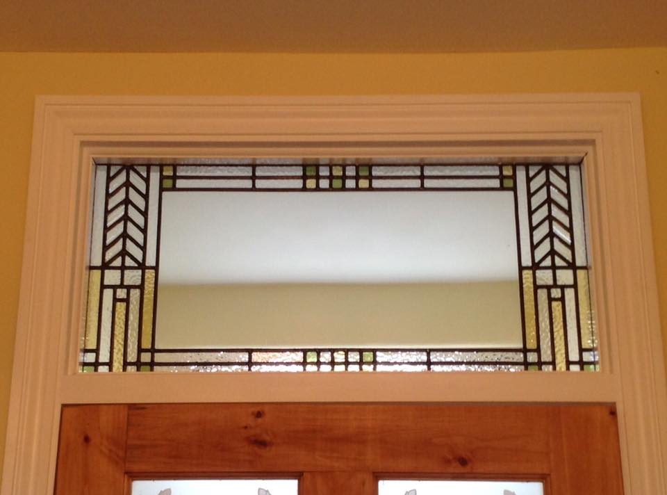 Frank Lloyd Wright inspired transom panel